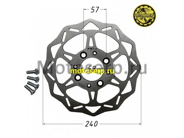 Купить  Диск тормозной передний (240x58) (отв:4x57) KAYO Т2 (с 2015 года) (шт) (SM 154-1190 купить с доставкой по Москве и России, цена, технические характеристики, комплектация фото  - motoserp.ru