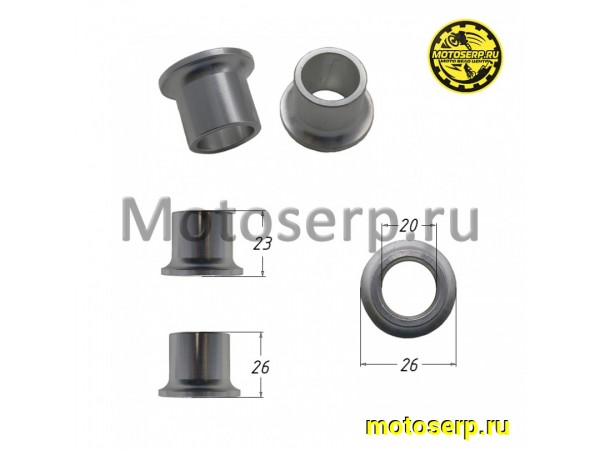 Купить  Втулка оси колеса (d-20, D-26, L-23) (d-20, D-26, L-26) переднего KAYO K6 (пара) (SM 196-7977 купить с доставкой по Москве и России, цена, технические характеристики, комплектация фото  - motoserp.ru