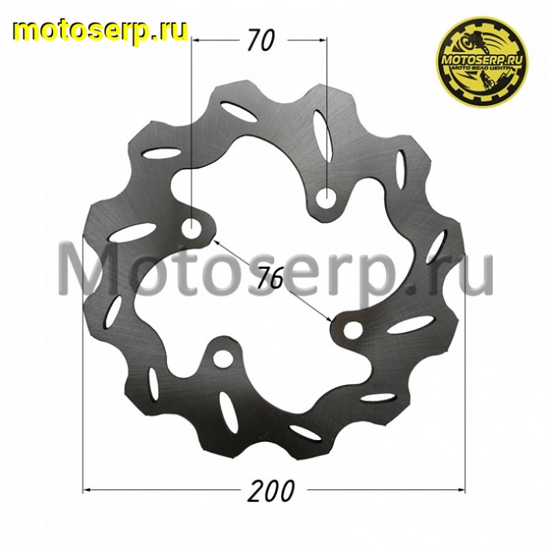 Купить  Диск тормозной задний (200x76) (отв:4x70) KAYO CRF (2014) (шт) (SM 154-3703 купить с доставкой по Москве и России, цена, технические характеристики, комплектация фото  - motoserp.ru