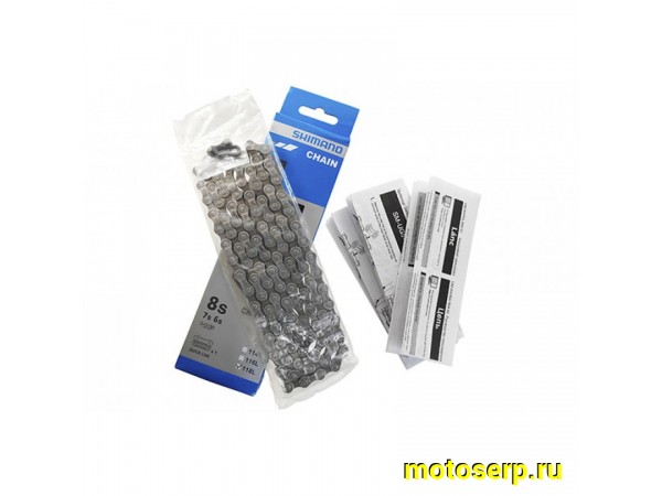 Купить  Цепь  Х8 "SHIMANO" HG40 на скоростной велос. (5/6/7/8 звезд) 116 зв, Вело (шт) (Ряб (Дан (Золотник ECNHG40T118Q купить с доставкой по Москве и России, цена, технические характеристики, комплектация фото  - motoserp.ru