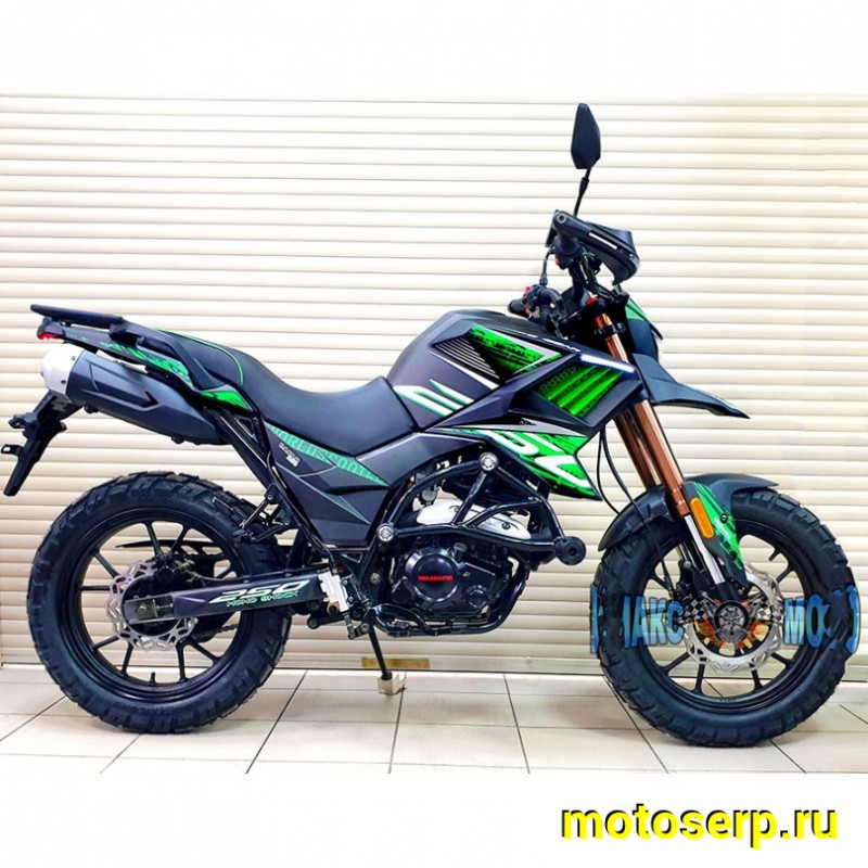 Купить  ====Мотоцикл Dakar S2 250 ПТС,17"/17", 4Т, 250сс,двиг.166FMM LONCIN RE250 6КПП с балан; литые колеса; дорожн. резин: диск/диск С КОФРОМ! (шт) купить с доставкой по Москве и России, цена, технические характеристики, комплектация фото  - motoserp.ru