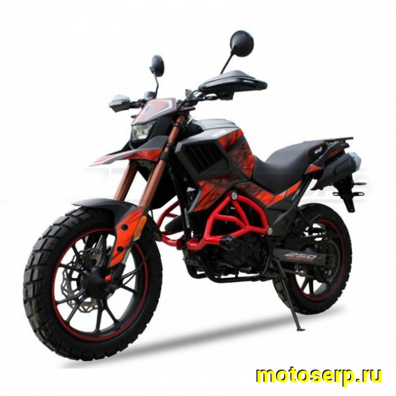 Купить  ====Мотоцикл Dakar S2 250 ПТС,17"/17", 4Т, 250сс,двиг.166FMM LONCIN RE250 6КПП с балан; литые колеса; дорожн. резин: диск/диск С КОФРОМ! (шт) купить с доставкой по Москве и России, цена, технические характеристики, комплектация фото  - motoserp.ru