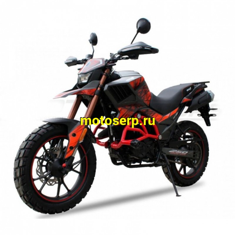 Купить  ====Мотоцикл внедоро Dakar S2 250 ПТС,17"/17", 4Т, 250сс,двиг.166FMM LONCIN RE250 6КПП с балан; литые колеса; дорожн. резин: диск/диск С КОФРОМ! (шт) купить с доставкой по Москве и России, цена, технические характеристики, комплектация фото  - motoserp.ru