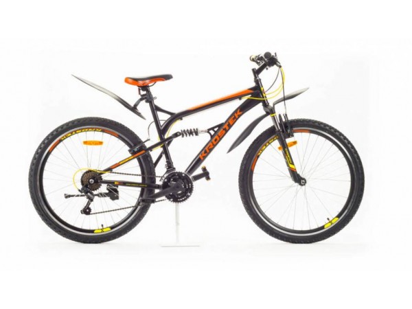 Купить  ====26" KROSTEK DEXTER 610 (Кростек Декстер 610) 26"; 18ск; рама-сталь; тормоз-V-Brake; двухподвес; вилка пружинно-эластомерная, 50 мм (шт) (МL купить с доставкой по Москве и России, цена, технические характеристики, комплектация фото  - motoserp.ru
