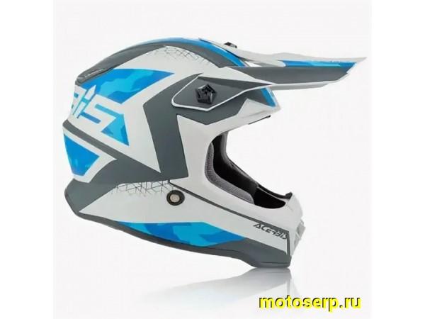 Купить  Шлем Кросс ACERBIS LINEAR  WHITE/LIGHT BL  (XL)  (шт)  (Progasi 0024473.893.068 купить с доставкой по Москве и России, цена, технические характеристики, комплектация фото  - motoserp.ru