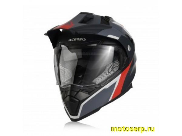 Купить  Шлем Кросс ACERBIS FLIP FS-606 (мотард) GREY/RED (XL)  (шт)  (Progasi 0022310.295.068 купить с доставкой по Москве и России, цена, технические характеристики, комплектация фото  - motoserp.ru