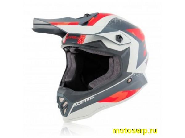 Купить  Шлем Кросс (Детский) ACERBIS STEEL RED/GREY  р-р S (шт) (Progasi 0023425.347.050 купить с доставкой по Москве и России, цена, технические характеристики, комплектация фото  - motoserp.ru