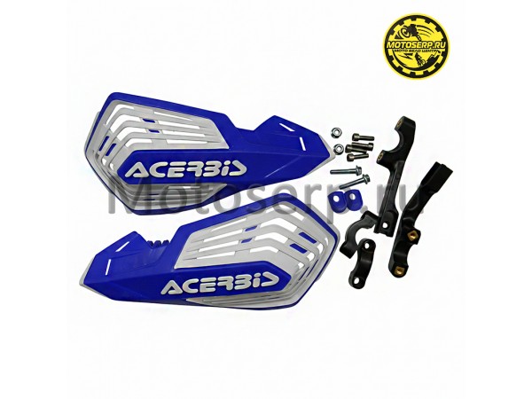 Купить  Защита рук/рычагов (уши) ACERBIS X-FUTURE Blue/White (пар)  (0 купить с доставкой по Москве и России, цена, технические характеристики, комплектация фото  - motoserp.ru
