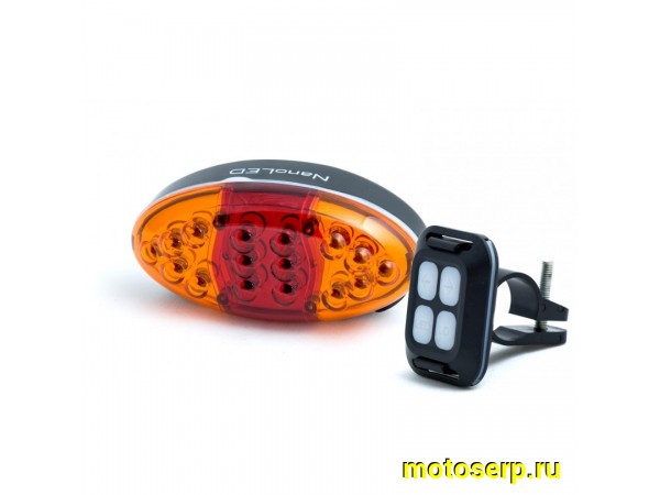 Купить  Сигнал с поворот 6 диодов, 2 лазера с беспроводным пультом управления "KMS" Вело (шт) (Золотник 3264911 купить с доставкой по Москве и России, цена, технические характеристики, комплектация фото  - motoserp.ru