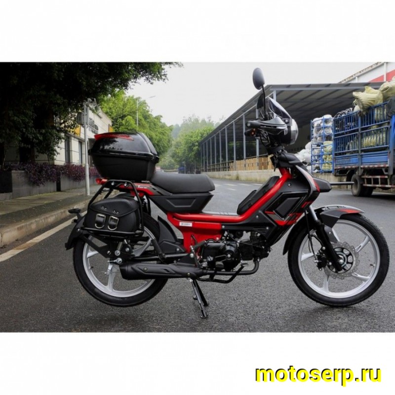 Купить  ====Мопед Millennium Delta Tourist-50  4Т; боковые кофры; сидение пассажира, лобовое стекло; усиленная рама. (Бер) (шт) 0110 (ТехМаркет купить с доставкой по Москве и России, цена, технические характеристики, комплектация фото  - motoserp.ru