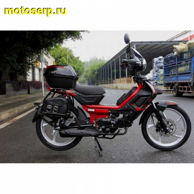 Купить  ====Мопед Millennium Delta Tourist-50  4Т; боковые кофры; сидение пассажира, лобовое стекло; усиленная рама. (Бер) (шт) 0110 (ТехМаркет купить с доставкой по Москве и России, цена, технические характеристики, комплектация фото  - motoserp.ru