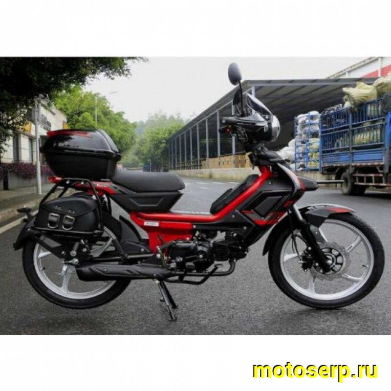 Купить  ====Мопед Millennium Delta Tourist-50  4Т; боковые кофры; сидение пассажира, лобовое стекло; усиленная рама. (Бер) (шт) 0110 (ТехМаркет купить с доставкой по Москве и России, цена, технические характеристики, комплектация фото  - motoserp.ru