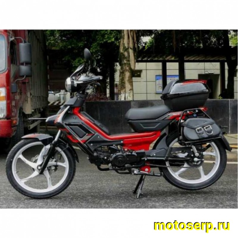 Купить  ====Мопед Millennium Delta Tourist-50  4Т; боковые кофры; сидение пассажира, лобовое стекло; усиленная рама. (Бер) (шт) 0110 (ТехМаркет купить с доставкой по Москве и России, цена, технические характеристики, комплектация фото  - motoserp.ru