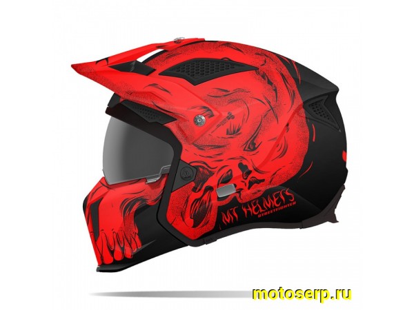 Купить  Шлем открытый байк MT TR902XSV STREETFIGHTER SV DARKNESS A5 MATT RED (L) (шт) (0 купить с доставкой по Москве и России, цена, технические характеристики, комплектация фото  - motoserp.ru