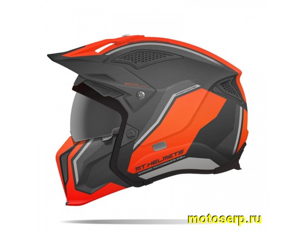 Купить  Шлем открытый байк MT TR902XSV STREETFIGHTER TWIN C4 MATT FLUOR ORANGE (XS) (шт) (0 купить с доставкой по Москве и России, цена, технические характеристики, комплектация фото  - motoserp.ru