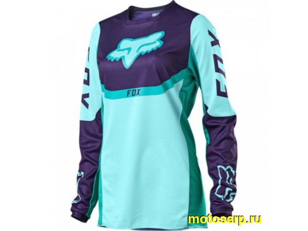 Купить  Джерси (футболка для мотокросса) Fox 180 Voke Youth Girls Jersey Flow Aqua YXL (25866-246-YXL) подростковая (шт) (0 купить с доставкой по Москве и России, цена, технические характеристики, комплектация фото  - motoserp.ru