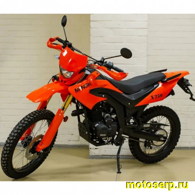 Купить  Мотоцикл внедорожный Minsk Х250 (Минск эндуро 250 )  оранжевый M1Х250 250сс, 4Т, 21/18, диск/бар, перевертыш (шт) (UM купить с доставкой по Москве и России, цена, технические характеристики, комплектация фото  - motoserp.ru