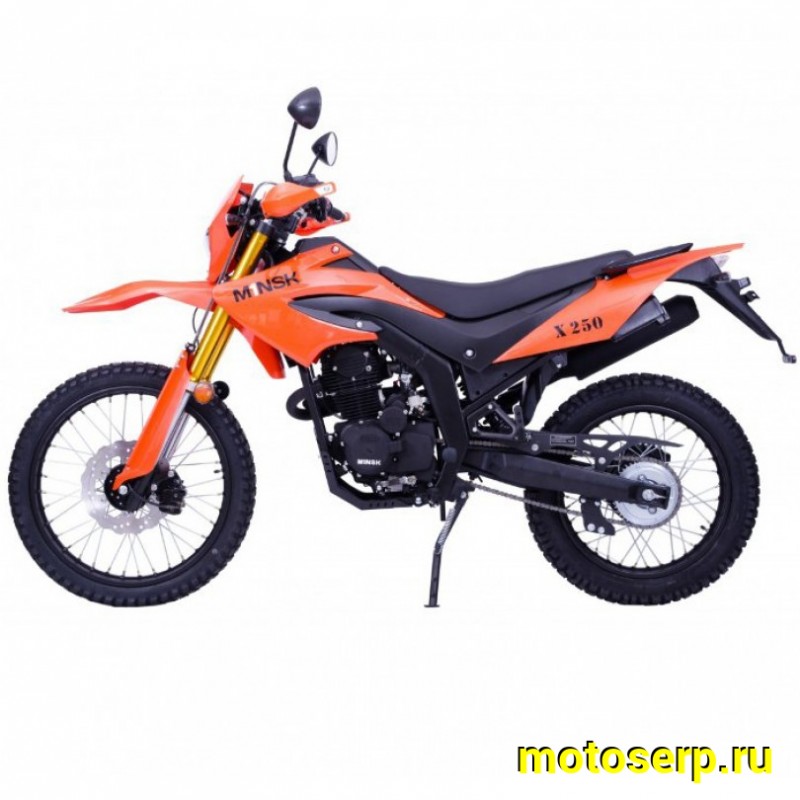 Купить  Мотоцикл внедорожный Minsk Х250 (Минск эндуро 250 )  оранжевый M1Х250 250сс, 4Т, 21/18, диск/бар, перевертыш (шт) (UM купить с доставкой по Москве и России, цена, технические характеристики, комплектация фото  - motoserp.ru