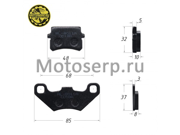 Купить  Колодки тормозные передние ATV KAYO TOR (пар) (SM 151-8788 купить с доставкой по Москве и России, цена, технические характеристики, комплектация фото  - motoserp.ru