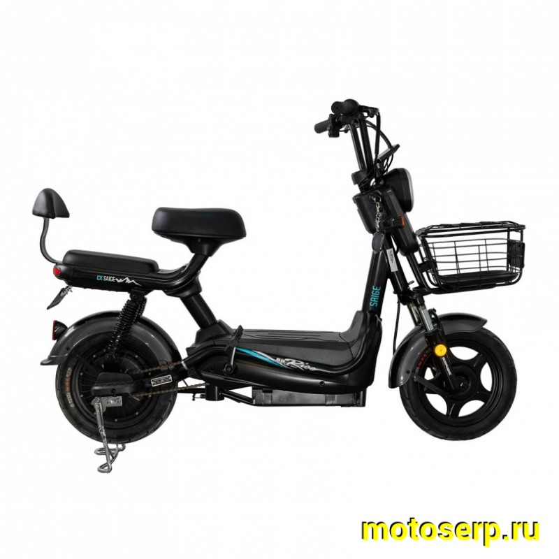 Купить  ====Электроскутер REGULMOTO SAIGE 350 Вт 48V 20Ah.,колеса 10", два аморт.,тормоза барабан. мех.ЧЕРНЫЙ (шт)  купить с доставкой по Москве и России, цена, технические характеристики, комплектация фото  - motoserp.ru