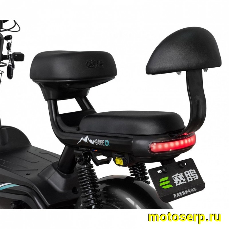 Купить  ====Электроскутер REGULMOTO SAIGE 350 Вт 48V 20Ah.,колеса 10", два аморт.,тормоза барабан. мех.ЧЕРНЫЙ (шт)  купить с доставкой по Москве и России, цена, технические характеристики, комплектация фото  - motoserp.ru