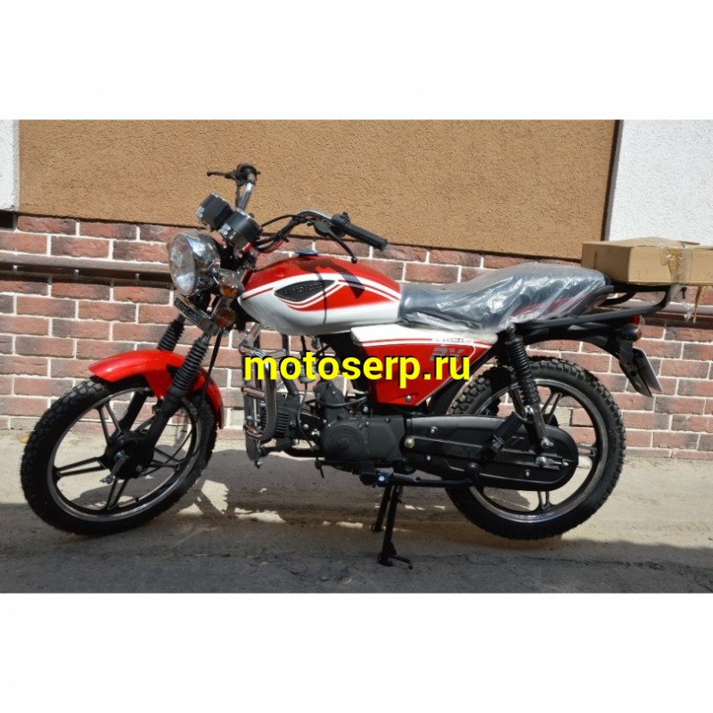 Купить  Мопед Motoland Альфа RX 11 красный (А) Альфа эр икс 50/110) 4Т; 50/110cc; колеса 17"; 4пер, эл. старт;  хром. тахом (шт) (ML 15329 купить с доставкой по Москве и России, цена, технические характеристики, комплектация фото  - motoserp.ru