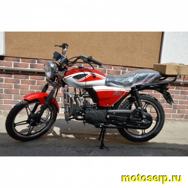 Купить  Мопед Motoland Альфа RX 11 красный (А) Альфа эр икс 50/110) 4Т; 50/110cc; колеса 17"; 4пер, эл. старт;  хром. тахом (шт) (ML 15329 купить с доставкой по Москве и России, цена, технические характеристики, комплектация фото  - motoserp.ru
