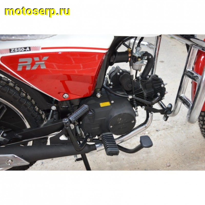 Купить  Мопед Motoland Альфа RX 11 красный (А) Альфа эр икс 50/110) 4Т; 50/110cc; колеса 17"; 4пер, эл. старт;  хром. тахом (шт) (ML 15329 купить с доставкой по Москве и России, цена, технические характеристики, комплектация фото  - motoserp.ru