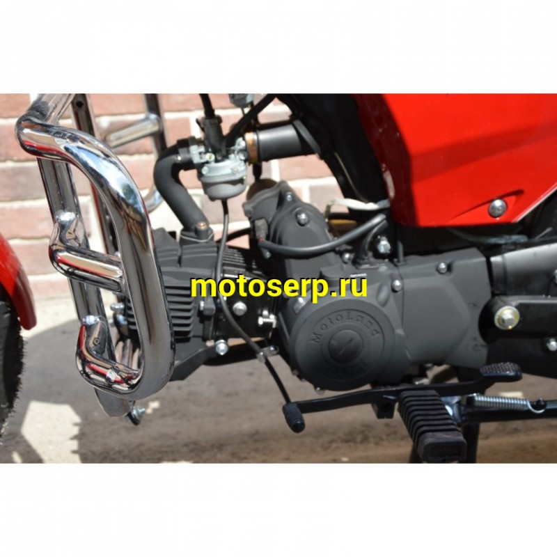 Купить  Мопед Motoland Альфа RX 11 красный (А) Альфа эр икс 50/110) 4Т; 50/110cc; колеса 17"; 4пер, эл. старт;  хром. тахом (шт) (ML 15329 купить с доставкой по Москве и России, цена, технические характеристики, комплектация фото  - motoserp.ru