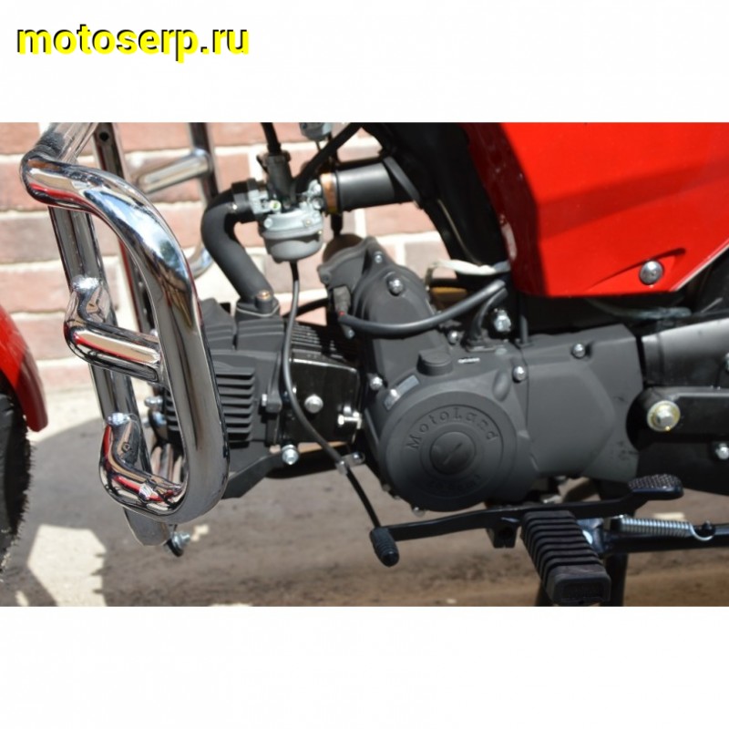 Купить  Мопед Motoland Альфа RX 11 красный (А) Альфа эр икс 50/110) 4Т; 50/110cc; колеса 17"; 4пер, эл. старт;  хром. тахом (шт) (ML 15329 купить с доставкой по Москве и России, цена, технические характеристики, комплектация фото  - motoserp.ru