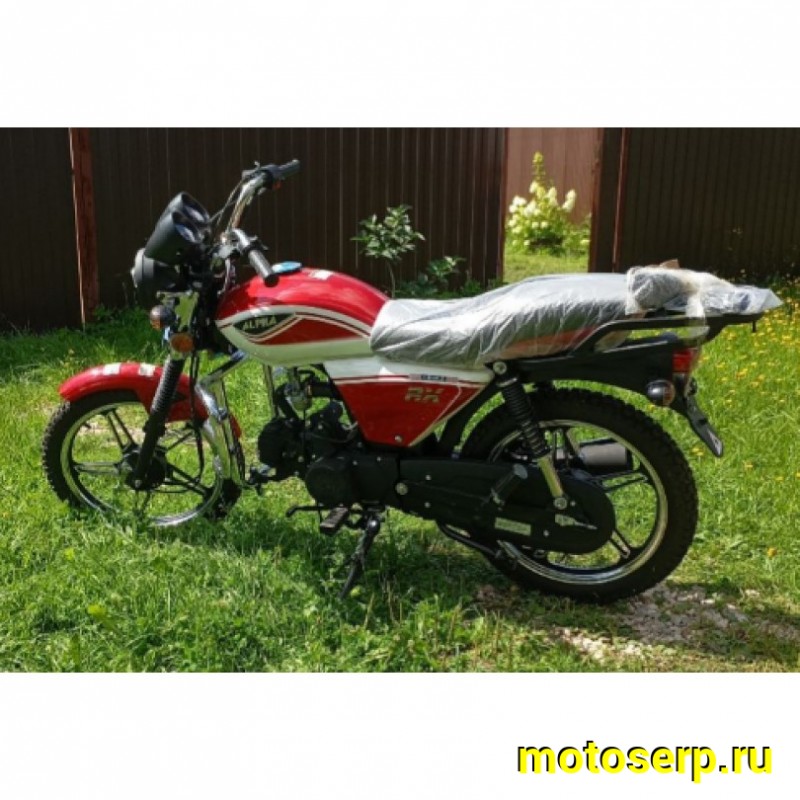 Купить  Мопед Motoland Альфа RX 11 красный (А) Альфа эр икс 50/110) 4Т; 50/110cc; колеса 17"; 4пер, эл. старт;  хром. тахом (шт) (ML 15329 купить с доставкой по Москве и России, цена, технические характеристики, комплектация фото  - motoserp.ru