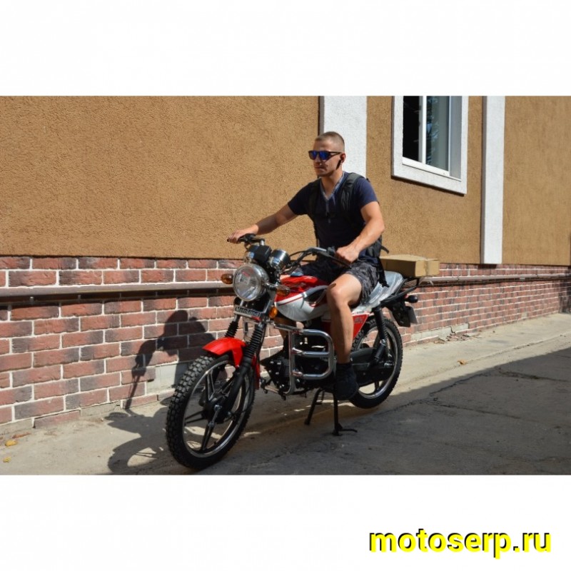 Купить  Мопед Motoland Альфа RX 11 красный (А) Альфа эр икс 50/110) 4Т; 50/110cc; колеса 17"; 4пер, эл. старт;  хром. тахом (шт) (ML 15329 купить с доставкой по Москве и России, цена, технические характеристики, комплектация фото  - motoserp.ru