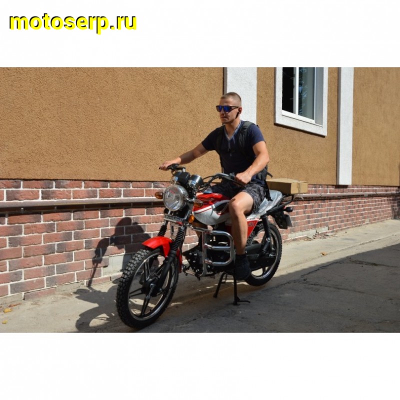Купить  Мопед Motoland Альфа RX 11 красный (А) Альфа эр икс 50/110) 4Т; 50/110cc; колеса 17"; 4пер, эл. старт;  хром. тахом (шт) (ML 15329 купить с доставкой по Москве и России, цена, технические характеристики, комплектация фото  - motoserp.ru