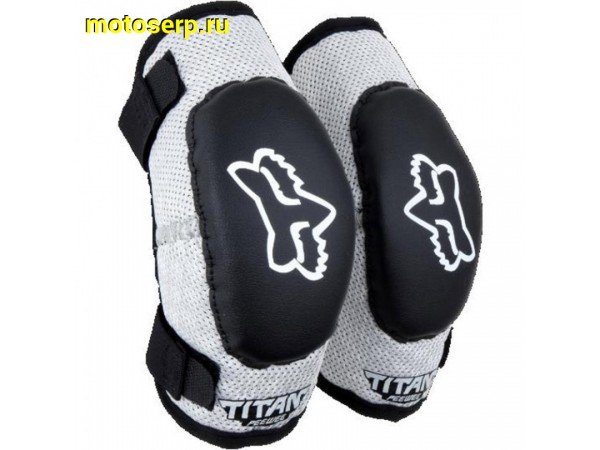 Купить  ====Наколенники Fox Titan Elbow Youth Guard Black/Silver OS (08039-464-OS) (2020) (пар) (0 купить с доставкой по Москве и России, цена, технические характеристики, комплектация фото  - motoserp.ru