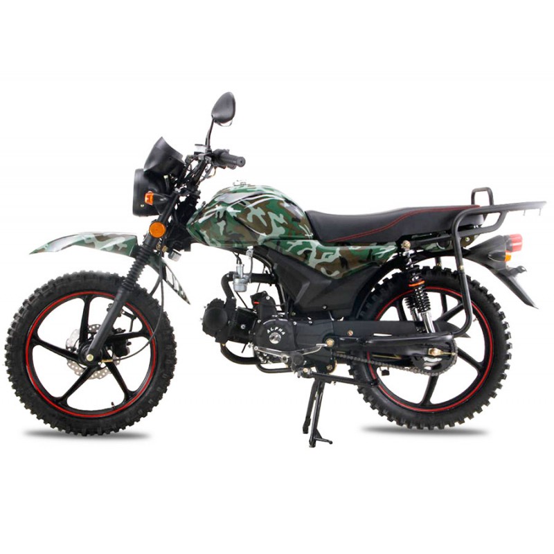 Купить  Мопед Rockot Alpha Offroad M-12 (Альфа ОффРоад) + ЦПГ Камуфляж  125сс, 4Т,возд. охл.,17"/17" диск./бараб. (шт) 01250 (Rockot купить с доставкой по Москве и России, цена, технические характеристики, комплектация фото  - motoserp.ru