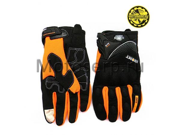 Купить  Перчатки  SUOMY Black/Orange р-р L (пар) (0 купить с доставкой по Москве и России, цена, технические характеристики, комплектация фото  - motoserp.ru