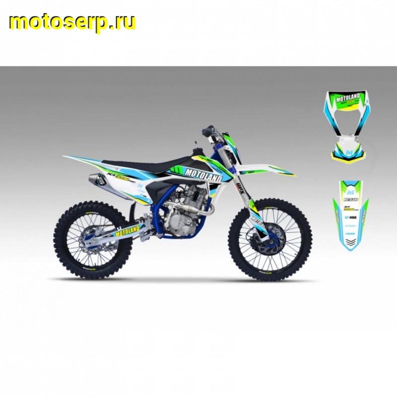 Купить  Мотоцикл Кросс/Эндуро Motoland X3 300W PRO (спортинв), 21/18, 174MN-3, 300сс, жидк.охл,  зеленый (2021)  (шт) (ML 15640 купить с доставкой по Москве и России, цена, технические характеристики, комплектация фото  - motoserp.ru