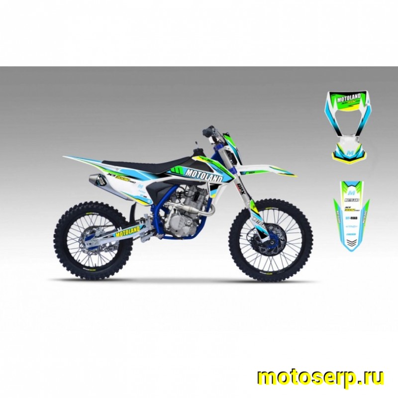 Купить  Мотоцикл Кросс/Эндуро Motoland X3 300W PRO (спортинв), 21/18, 174MN-3, 300сс, жидк.охл,  зеленый (2021)  (шт) (ML 15640 купить с доставкой по Москве и России, цена, технические характеристики, комплектация фото  - motoserp.ru