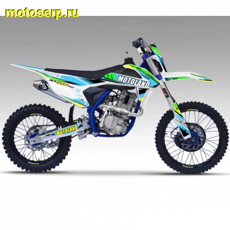 Купить  Мотоцикл Кросс/Эндуро Motoland X3 300W PRO (спортинв), 21/18, 174MN-3, 300сс, жидк.охл,  зеленый (2021)  (шт) (ML 15640 купить с доставкой по Москве и России, цена, технические характеристики, комплектация фото  - motoserp.ru