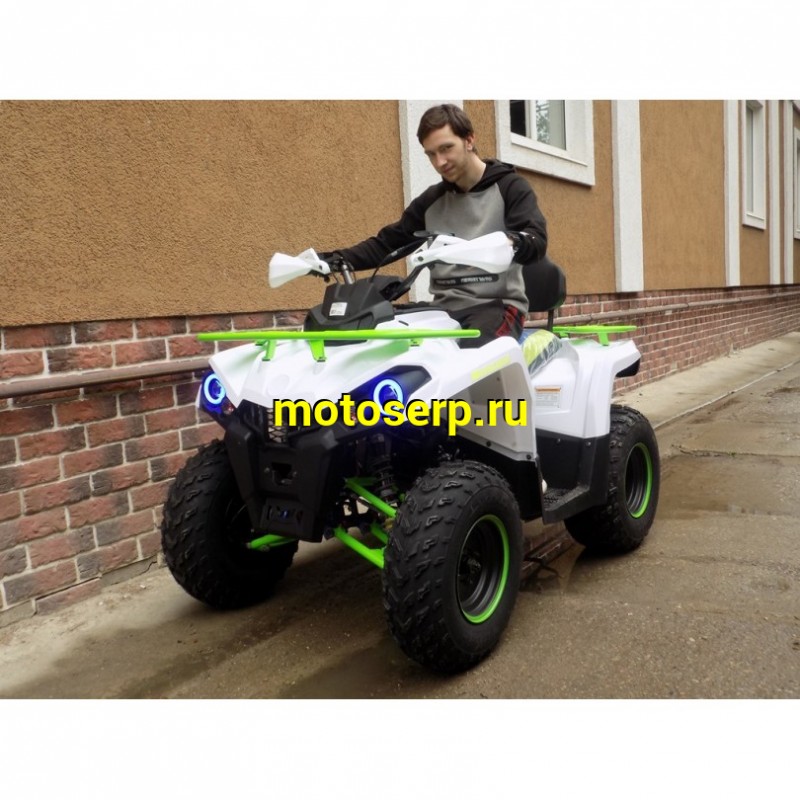 Купить  200cc Квадроцикл Motoland SHARK 200 200сс лебедка, ангельские глазки, линзы, спинка, рычаг перек. на баке и пр. (Mikilon) (шт) (ML 17336 купить с доставкой по Москве и России, цена, технические характеристики, комплектация фото  - motoserp.ru