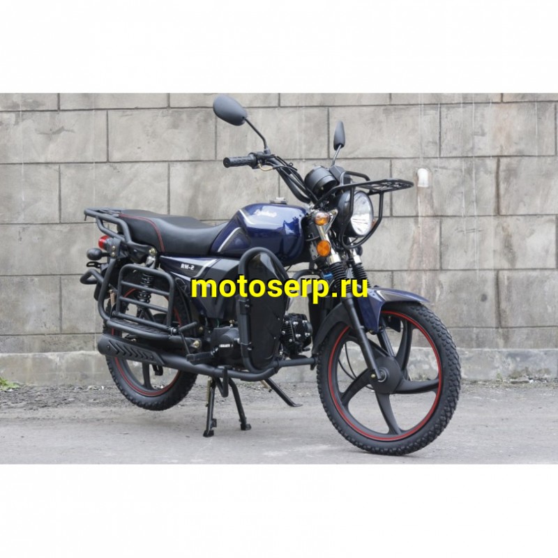 Купить  Мопед Regulmoto Alpha (RM-2) без кофра Синий 4Т; 50cc;  колеса 17/17"литые; 4пер, бар/бар (шт) 01100 (ФОТО купить с доставкой по Москве и России, цена, технические характеристики, комплектация фото  - motoserp.ru