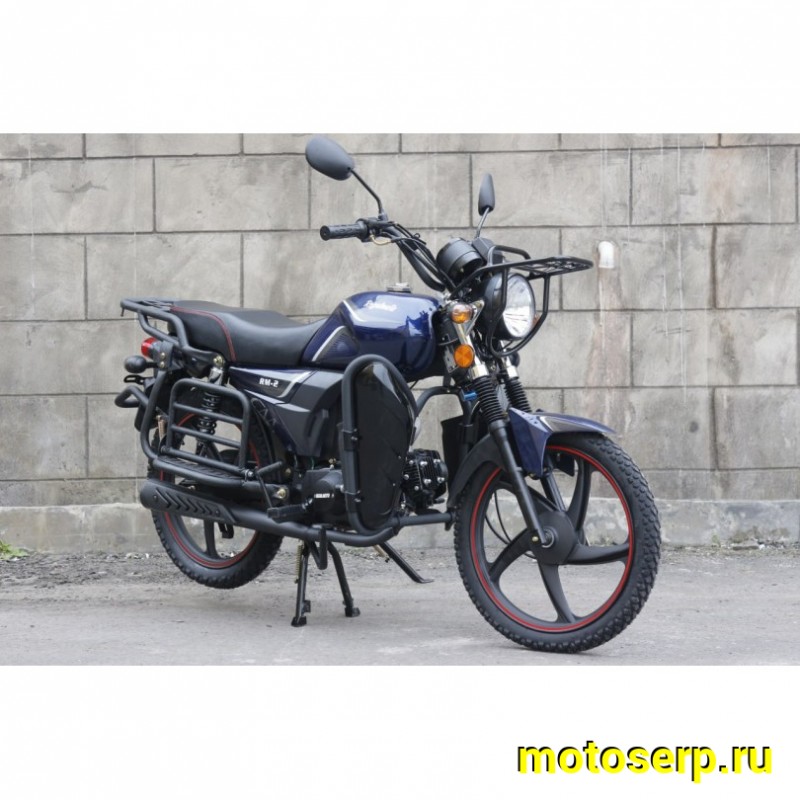 Купить  Мопед Regulmoto Alpha (RM-2) без кофра Синий 4Т; 50cc;  колеса 17/17"литые; 4пер, бар/бар (шт) 01100 (ФОТО купить с доставкой по Москве и России, цена, технические характеристики, комплектация фото  - motoserp.ru