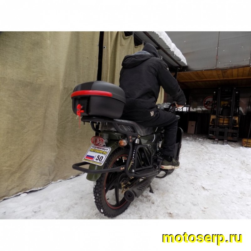 Купить  Мопед Regulmoto Alpha (RM-2) без кофра Синий 4Т; 50cc;  колеса 17/17"литые; 4пер, бар/бар (шт) 01100 (ФОТО купить с доставкой по Москве и России, цена, технические характеристики, комплектация фото  - motoserp.ru