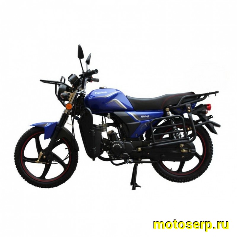 Купить  Мопед Regulmoto Alpha (RM-2) без кофра Синий 4Т; 50cc;  колеса 17/17"литые; 4пер, бар/бар (шт) 01100 (ФОТО купить с доставкой по Москве и России, цена, технические характеристики, комплектация фото  - motoserp.ru