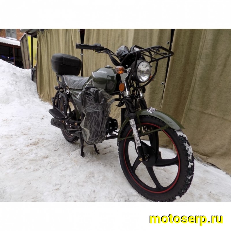 Купить  Мопед Regulmoto Alpha (RM-2) без кофра Синий 4Т; 50cc;  колеса 17/17"литые; 4пер, бар/бар (шт) 01100 (ФОТО купить с доставкой по Москве и России, цена, технические характеристики, комплектация фото  - motoserp.ru