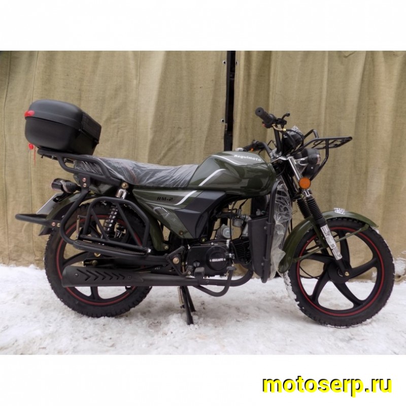 Купить  Мопед Regulmoto Alpha (RM-2) без кофра Синий 4Т; 50cc;  колеса 17/17"литые; 4пер, бар/бар (шт) 01100 (ФОТО купить с доставкой по Москве и России, цена, технические характеристики, комплектация фото  - motoserp.ru
