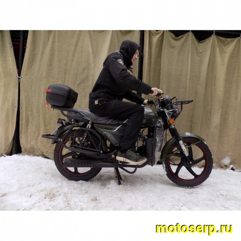 Купить  Мопед Regulmoto Alpha (RM-2) без кофра Синий 4Т; 50cc;  колеса 17/17"литые; 4пер, бар/бар (шт) 01100 (ФОТО купить с доставкой по Москве и России, цена, технические характеристики, комплектация фото  - motoserp.ru