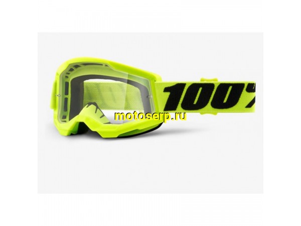 Купить  ====Очки мото Кросс 100% Strata 2 Goggle Yellow / Clear Lens (50421-101-04) (шт) (0 купить с доставкой по Москве и России, цена, технические характеристики, комплектация фото  - motoserp.ru