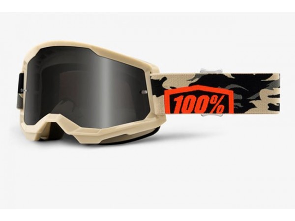Купить  Очки мото Кросс 100% Strata 2 Sand Goggle Kombat / Smoke Lens (50422-102-10) (шт)  (Fox УТ-00011273 купить с доставкой по Москве и России, цена, технические характеристики, комплектация фото  - motoserp.ru