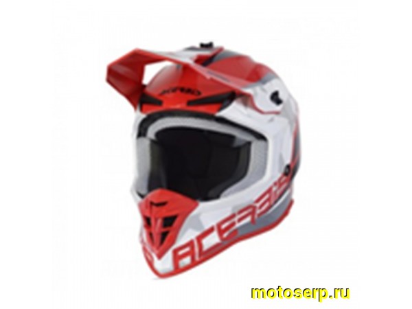 Купить  Шлем Кросс ACERBIS LINEAR  RED/WHITE  (M)  (шт)  (Progasi 0024473.343.064 купить с доставкой по Москве и России, цена, технические характеристики, комплектация фото  - motoserp.ru